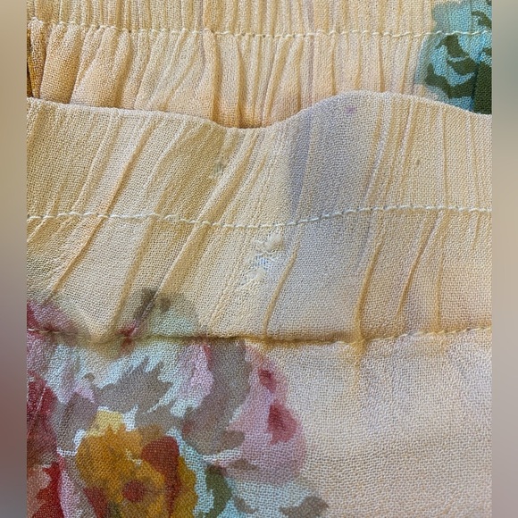 Vintage Flowers 100% Rayon MIDI Lined Skirt - Picture 3 of 13